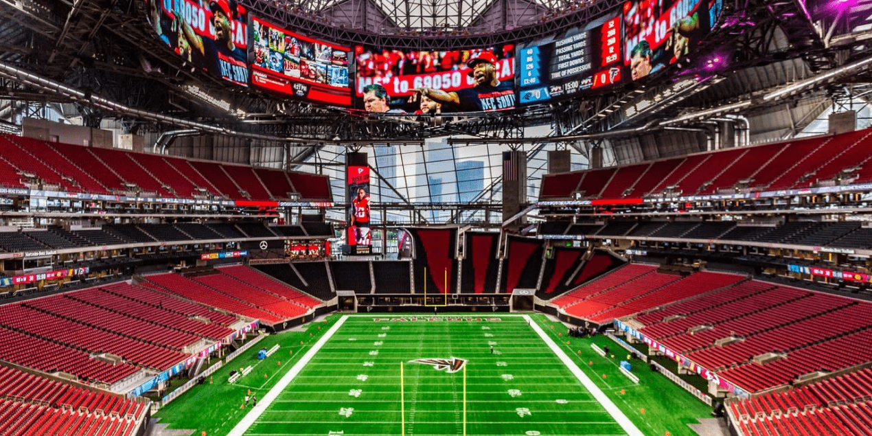 Стадион Mercedes-Benz Stadium в Атланте 