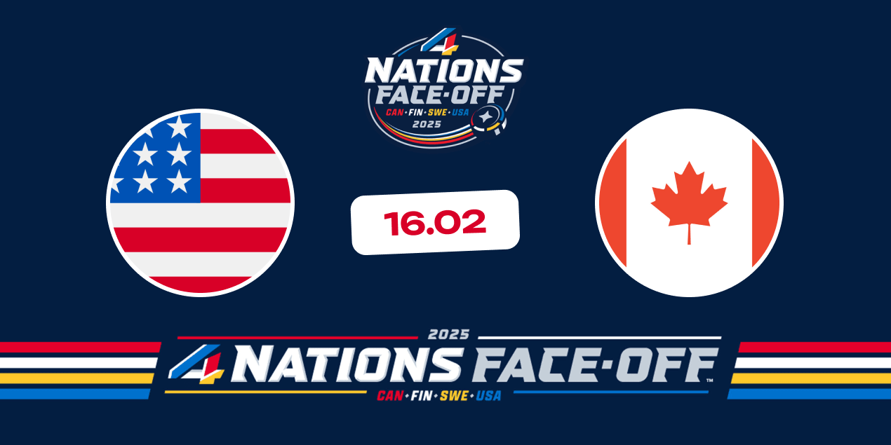 США — Канада статистика на 16.02.2025, NHL 4 Nations Face-Off