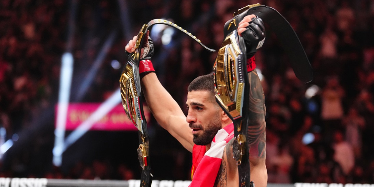 Илия Топурия после победы над Чарльзом Оливейрой на UFC 317