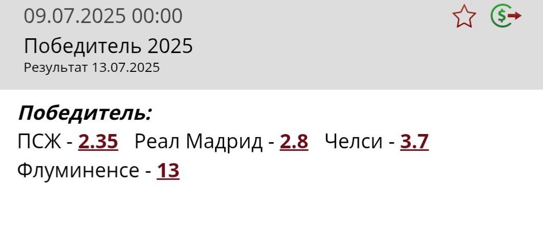 Линия на победителя Клубного ЧМ-2025 перед полуфиналами