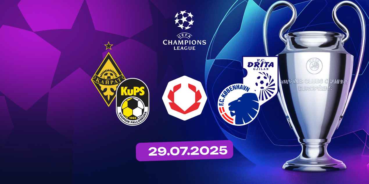 Olimpbet — о матчах квалификации Лиги чемпионов: «Кайрату» нужна уверенная победа, «Копенгаген» будет забивать