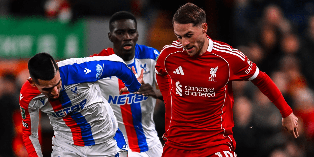 Кризис на «Энфилде»: «Ливерпуль» вылетел из Кубка лиги после разгрома от «Кристал Пэлас» Кризис на «Энфилде»: «Ливерпуль» вылетел из Кубка лиги после разгрома от «Кристал Пэлас»