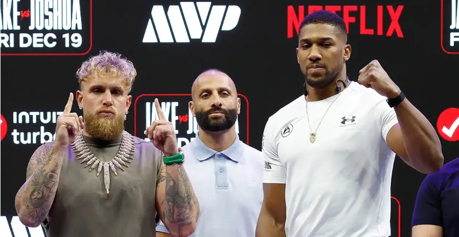 Энтони Джошуа и Джейк Пол провели первую дуэль взглядов