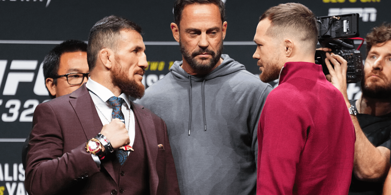 Видео. Петр Ян и Мераб Двалишвили провели первую дуэль взглядов перед реваншем на UFC 323