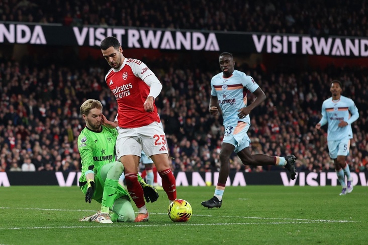 «Арсенал» уверенно разобрался с «Брентфордом» и удержал лидерство в АПЛ