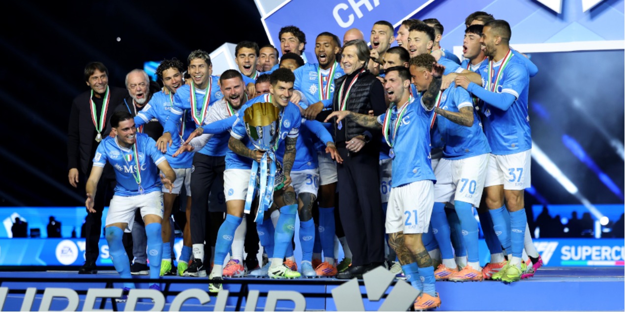 Конте снова забрал трофей: «Наполи» выиграл Суперкубок Италии, а Нерес превратил финал в персональный вечер