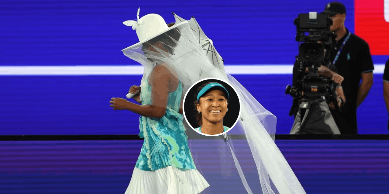 Наряд Наоми Осаки на Australian Open удивил всех: вуаль, брюки-палаццо и «медуза» на платье