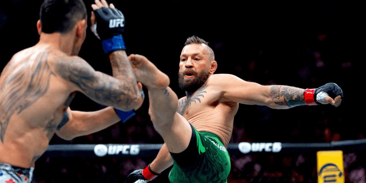 Видео полного боя UFC 329 Макгрегор — Холлоуэй