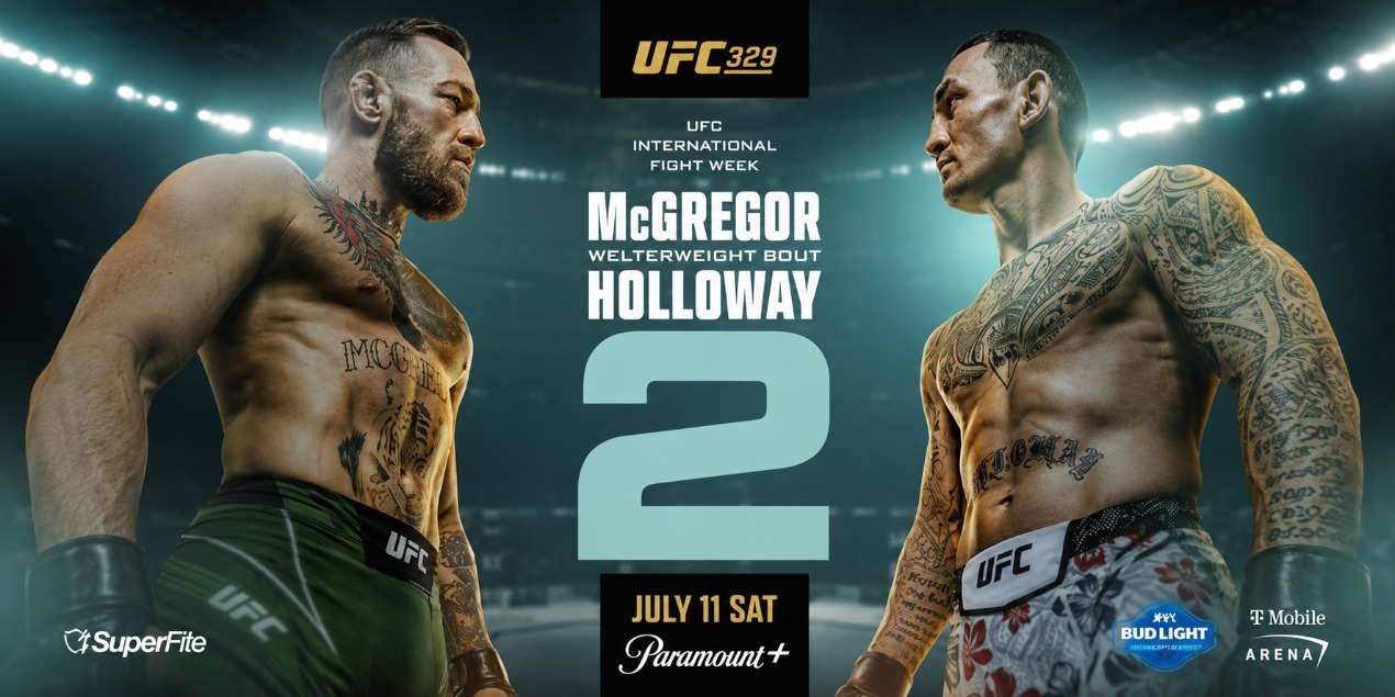 Где смотреть UFC 329 Макгрегор — Холлоуэй 2: дата, время начала и полный кард турнира